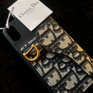 Dior Black and Gold Phone Case